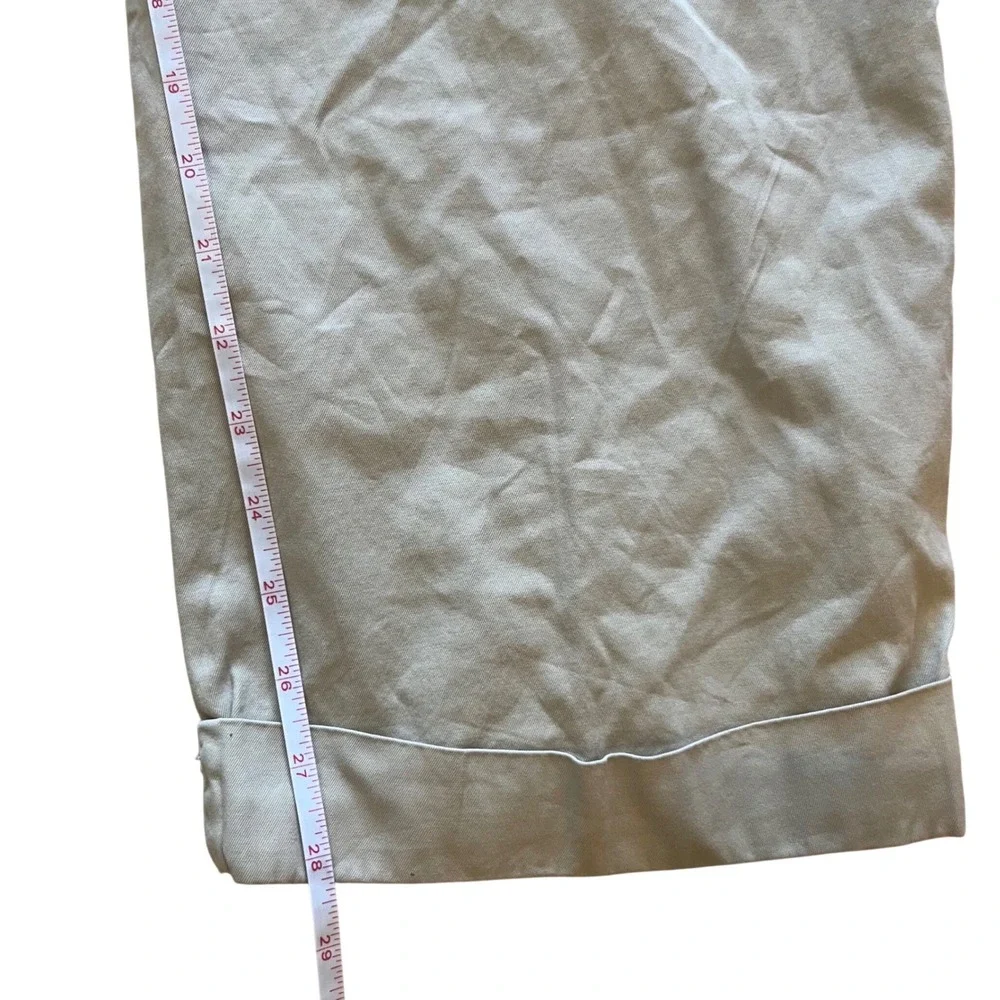 Polo Ralph Lauren Hammond Pant Mens 36/29 Tan Khaki Pleated Cuffed Cotton Chinos